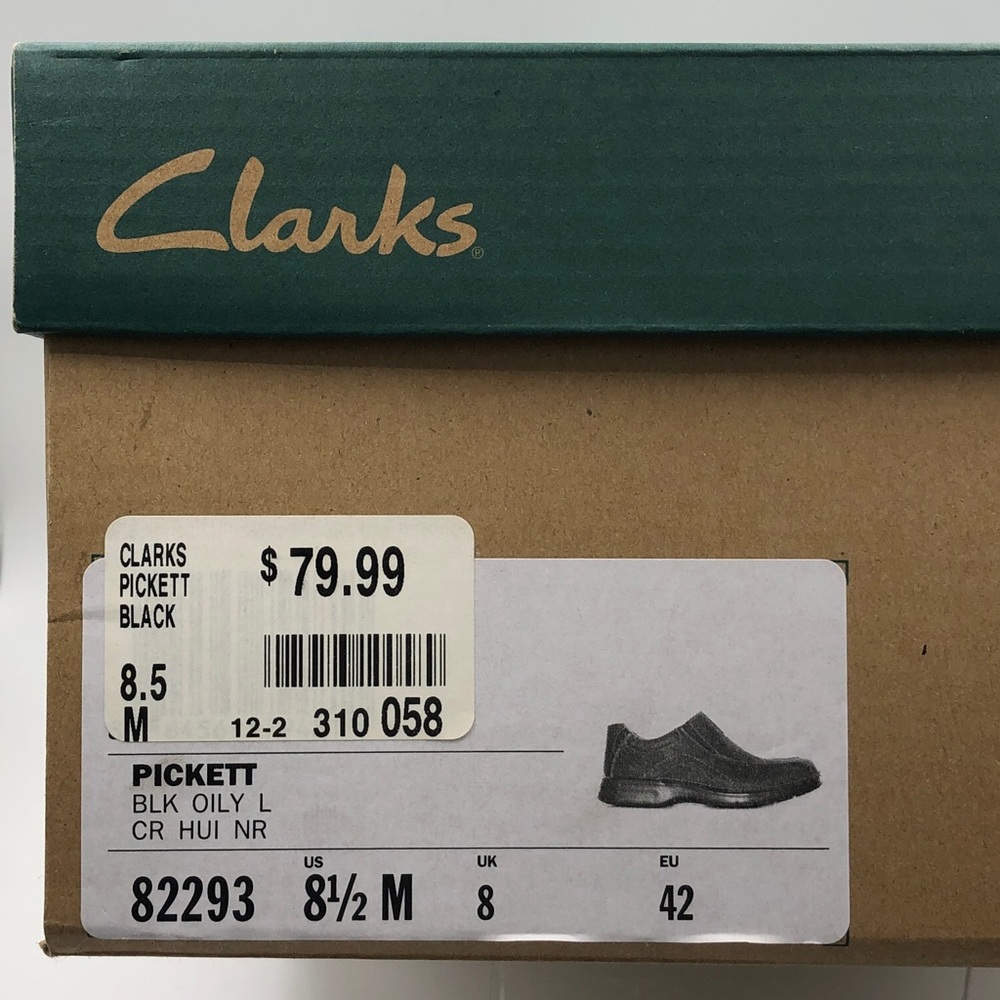 Clark’s Pickett Mens Size 8.5 Black Slip On Walking Shoe - Picture 13 of 13
